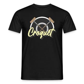 Croquet Loves Outdoor Game Mallet Croquet Master - Men's T-Shirt - black - Front - AI Model Male 178 light (178cm)