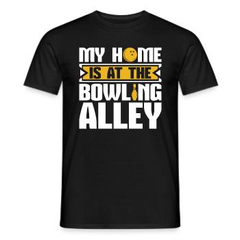 Bowling Alley Ma maison est à la ligue de bowling - T-shirt homme - noir - Devant - AI Model Male 178 light (178cm)