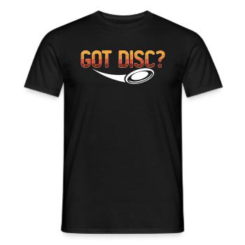 Flying Disc Got Disc Frisbee Player Disc Golfing - Men's T-Shirt - black - Front - AI Model Male 178 light (178cm)