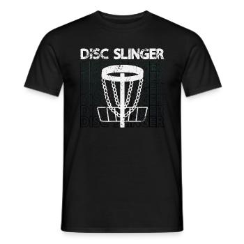 Flying Disc Slinger Frisbee Player Disc Golfing - T-shirt homme - noir - Devant - AI Model Male 178 light (178cm)