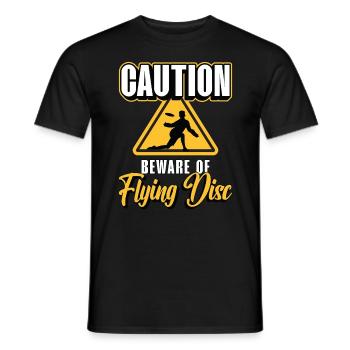 Flying Disc Attention Méfiez-vous du Flying Disc Golfing - T-shirt homme - noir - Devant - AI Model Male 178 light (178cm)