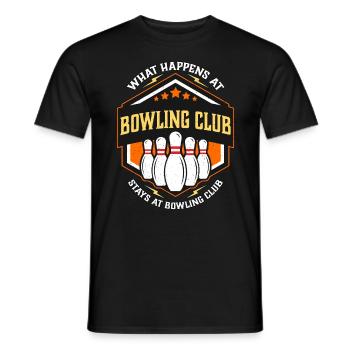Alley Bowling Que se passe-t-il au Bowling Ninepins - T-shirt homme - noir - Devant - AI Model Male 178 light (178cm)
