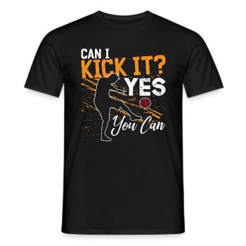 Kickball Can I Kick It Yes You Can Kickball Team - Men's T-Shirt - black - Front - AI Model Male 178 light (178cm)