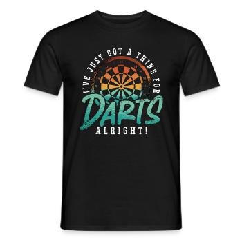 Sports cibles J’ai juste un truc pour le jeu de fléchettes - T-shirt homme - noir - Devant - AI Model Male 178 light (178cm)