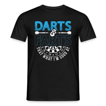 Cibler les fléchettes et les pets sportifs qui tirent des sports - T-shirt homme - noir - Devant - AI Model Male 178 light (178cm)