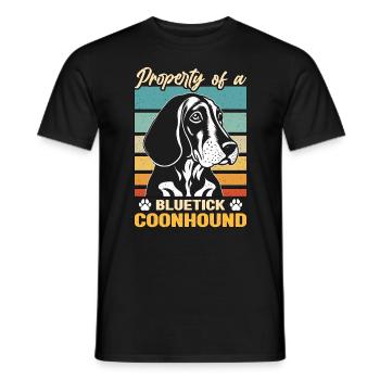 Coonhound Propriété De Bluetick Retro Dog Breed - T-shirt homme - noir - Devant - AI Model Male 178 light (178cm)