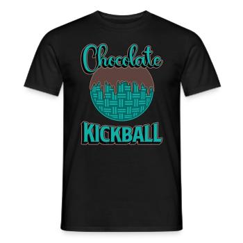 Kickball Chocolat Kickball Sports compétitifs - T-shirt homme - noir - Devant - AI Model Male 178 light (178cm)