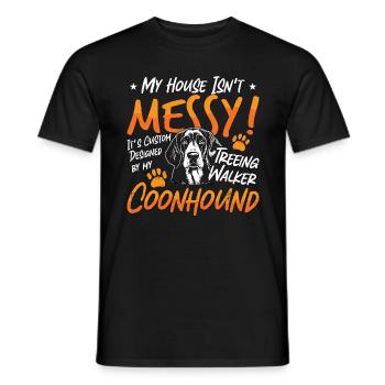Coonhound Ma maison n’est pas en désordre, c’est un marcheur arboricole - T-shirt homme - noir - Devant - AI Model Male 178 light (178cm)