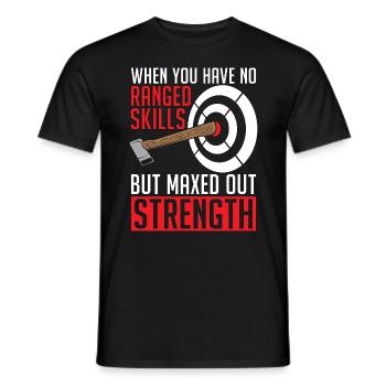 Target Sports When You Have No Ranged Darts Boards - Männer T-Shirt - Schwarz - Vorne - AI Model Male 178 light (178cm)