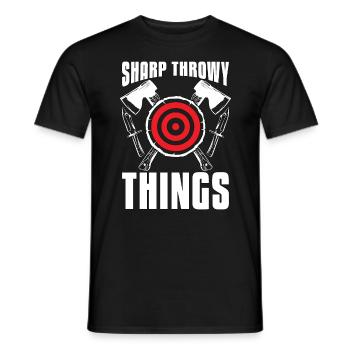 Sports cibles Sharp Throwy Things Tir Sports - T-shirt homme - noir - Devant - AI Model Male 178 light (178cm)