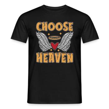 Théologie Choisir le Ciel Christianisme Théologien - T-shirt homme - noir - Devant - AI Model Male 178 light (178cm)