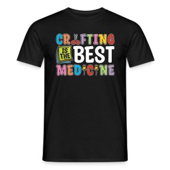 Scrapbooking Crafting Is The Best Loves Journaling - Men's T-Shirt - black - Front - AI Model Male 178 light (178cm)