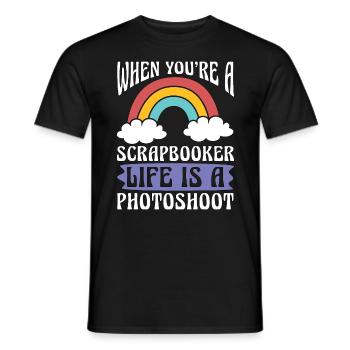 Scrapbooking When You're A Scrapbooker Life Crafts - Men's T-Shirt - black - Front - AI Model Male 178 light (178cm)