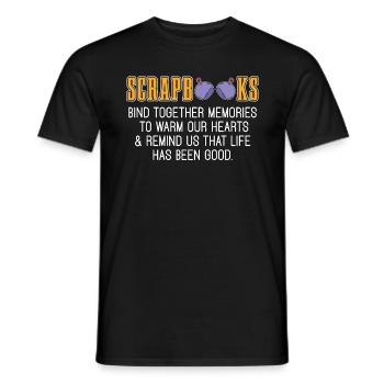 Scrapbooks Bind Together Memories Loves Journaling - Men's T-Shirt - black - Front - AI Model Male 178 light (178cm)