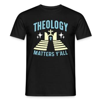 La théologie compte pour tous Théologien religieux biblique - T-shirt homme - noir - Devant - AI Model Male 178 light (178cm)
