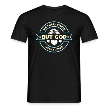 Théologie L’homme a péché mais Dieu a religieux - T-shirt homme - noir - Devant - AI Model Male 178 light (178cm)