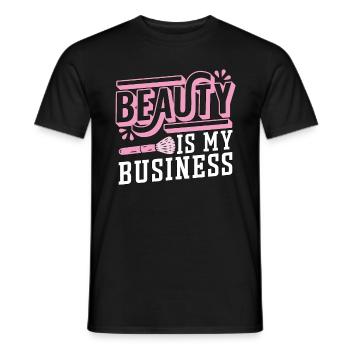 Esthéticienne La beauté est mon entreprise Cosmétologue - T-shirt homme - noir - Devant - AI Model Male 178 light (178cm)