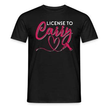 Cosmetology License To Carry Cosmetics Hairdresser - Männer T-Shirt - Schwarz - Vorne - AI Model Male 178 light (178cm)