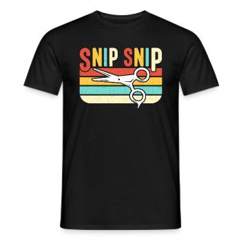 Coiffeur Snip Snip Retro Loves Coupe Ciseaux - T-shirt homme - noir - Devant - AI Model Male 178 light (178cm)