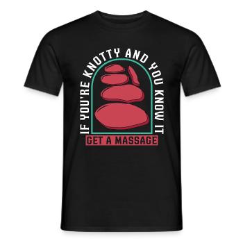 Massothérapeute si vous êtes noueux et vous physiothérapeute - T-shirt homme - noir - Devant - AI Model Male 178 light (178cm)