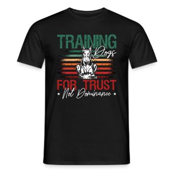 Service Dog Trainer Training For Trust Dog Handler - Men's T-Shirt - black - Front - AI Model Male 178 light (178cm)