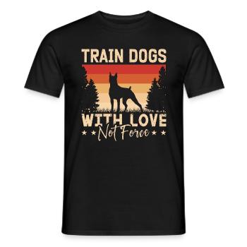 Service Dog Trainer Train Dogs With Love Dog Owner - Männer T-Shirt - Schwarz - Vorne - AI Model Male 178 light (178cm)