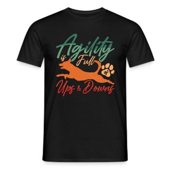 Service Dog Trainer Agility Is Full Of Service Dog - Men's T-Shirt - black - Front - AI Model Male 178 light (178cm)
