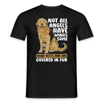 Service Dog Trainer Not All Angels Have Dog Owner - Männer T-Shirt - Schwarz - Vorne - AI Model Male 178 light (178cm)