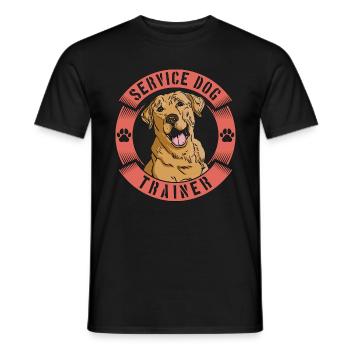 Service Dog Trainer Pet School Trainer Dog Owner - Männer T-Shirt - Schwarz - Vorne - AI Model Male 178 light (178cm)