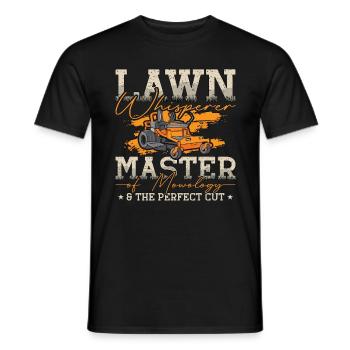 Landscaper Lawn Whisperer Master Of Mowology Mower - Men's T-Shirt - black - Front - AI Model Male 178 light (178cm)