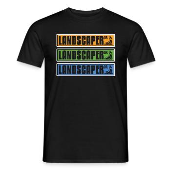 Landscaper DR Gardening Landscaping Lawn Mowing - Men's T-Shirt - black - Front - AI Model Male 178 light (178cm)