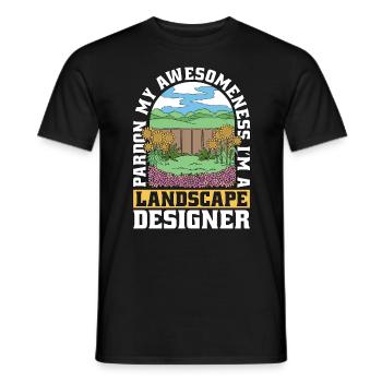 Landscaper Pardon My Awesomeness I'm A Lawn Mower - Männer T-Shirt - Schwarz - Vorne - AI Model Male 178 light (178cm)