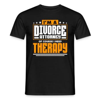 I'm A Divorce Attorney Of Course Counselor Lawyer - Men's T-Shirt - black - Front - AI Model Male 178 light (178cm)