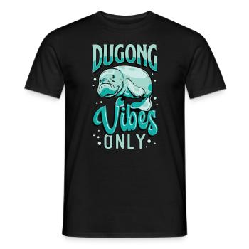 Dugong Vibes Seulement Sauvage Créatures Marines Lamantin - T-shirt homme - noir - Devant - AI Model Male 178 light (178cm)