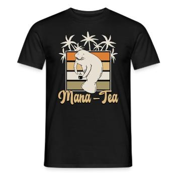 Dugong Mana-Tea Marine Animals Sea Cows Manatee - Männer T-Shirt - Schwarz - Vorne - AI Model Male 178 light (178cm)