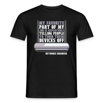Network Engineer My Favorite Part Of My Networking - Männer T-Shirt - Schwarz - Vorne - AI Model Male 178 light (178cm)