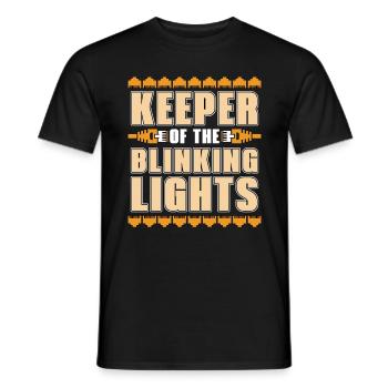 Network Engineer Keeper Of The Blinking Networking - Men's T-Shirt - black - Front - AI Model Male 178 light (178cm)