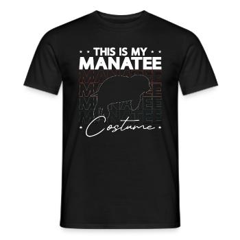 Dugong C’est mon costume de lamantin créatures marines - T-shirt homme - noir - Devant - AI Model Male 178 light (178cm)