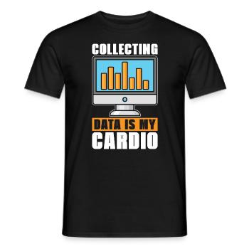 Data Mining Collecting Data Is My Cardio Analyst - Men's T-Shirt - black - Front - AI Model Male 178 light (178cm)
