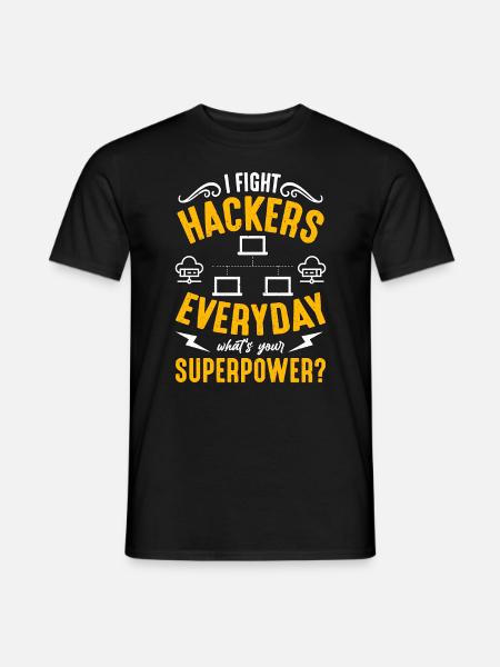 Network Engineer I Fight Hackers Cybersecurity - Männer T-Shirt - Schwarz