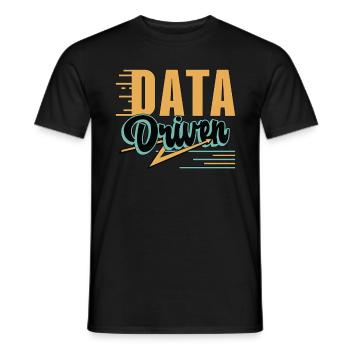 Data Analyst Data Driven Machine Learning Analysts - Men's T-Shirt - black - Front - AI Model Male 178 light (178cm)