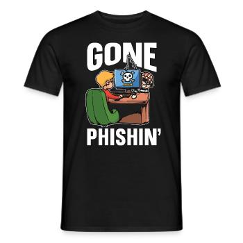Cybersecurity Gone Phishin' Programming Analyst - Männer T-Shirt - Schwarz - Vorne - AI Model Male 178 light (178cm)