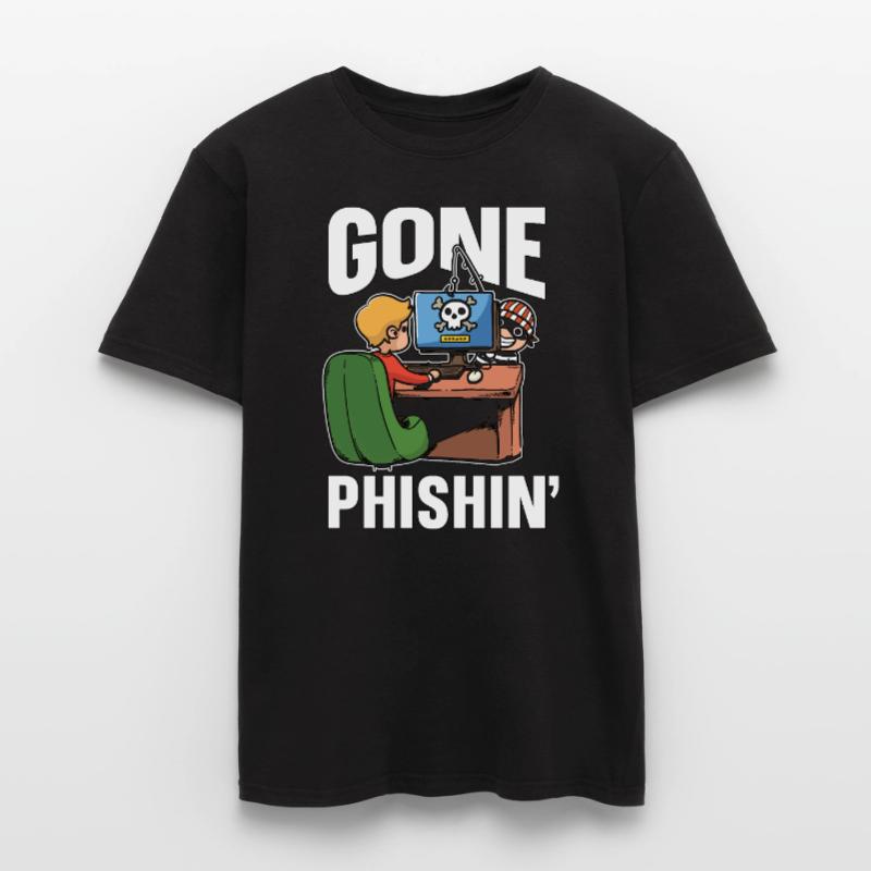 Cybersecurity Gone Phishin' Programming Analyst Men’s T-shirt