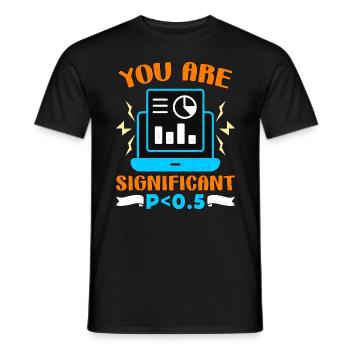 Data Analyst You Are Significant P < 0.5 Analyst - Männer T-Shirt - Schwarz - Vorne - AI Model Male 178 light (178cm)