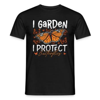 Asclépiade I Jardin I Protéger les papillons Entomologie - T-shirt homme - noir - Devant - AI Model Male 178 light (178cm)
