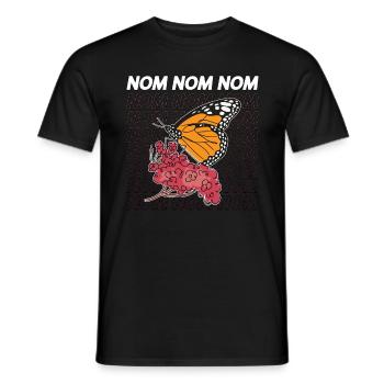 Milkweed Nom Nom Nom Entomologist Butterflies - Männer T-Shirt - Schwarz - Vorne - AI Model Male 178 light (178cm)