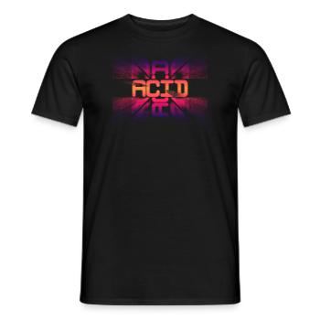Acid House Techno EDM Party Festival DJ Rave - Männer T-Shirt - Schwarz - Vorne - AI Model Male 178 light (178cm)