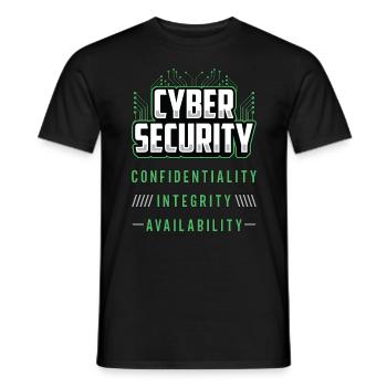 Cyber Security Confidentiality Integrity Analyst - Männer T-Shirt - Schwarz - Vorne - AI Model Male 178 light (178cm)
