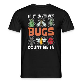 Entomologiste S’il s’agit d’insectes collectionneur d’insectes - T-shirt homme - noir - Devant - AI Model Male 178 light (178cm)