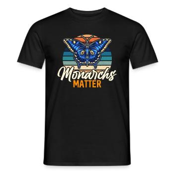 Asclépiade Monarques Matter Nature Lover Entomologie - T-shirt homme - noir - Devant - AI Model Male 178 light (178cm)